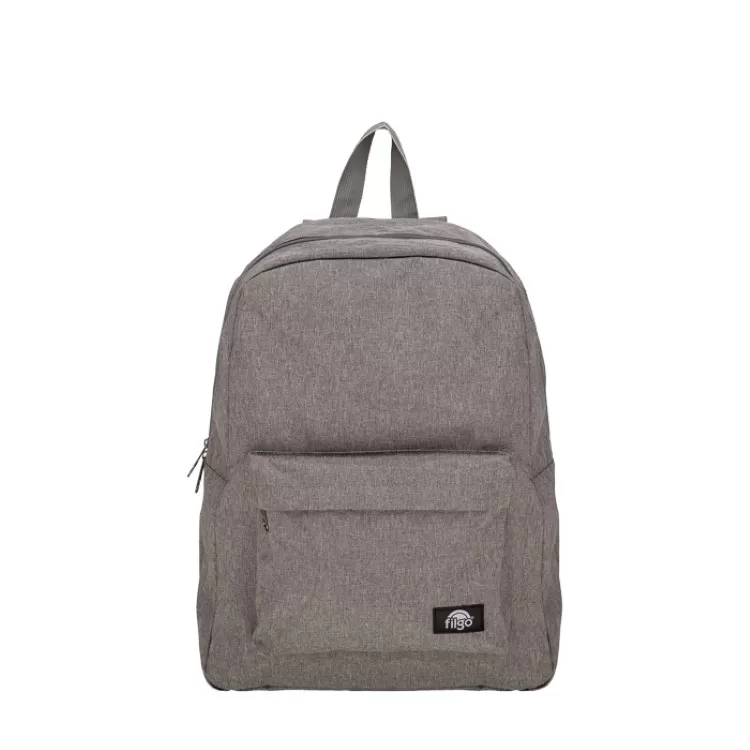 Mochila Escolar Filgo 2026 Focus 17" Gris Melange Art.MO26-FCUS-012